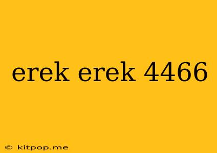 Erek Erek 4466