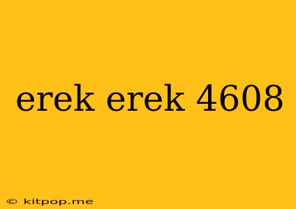 Erek Erek 4608