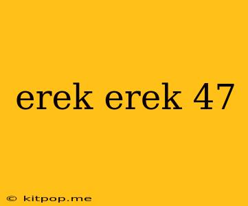 Erek Erek 47