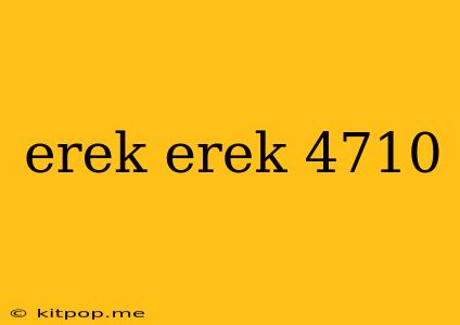 Erek Erek 4710