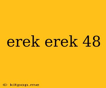 Erek Erek 48