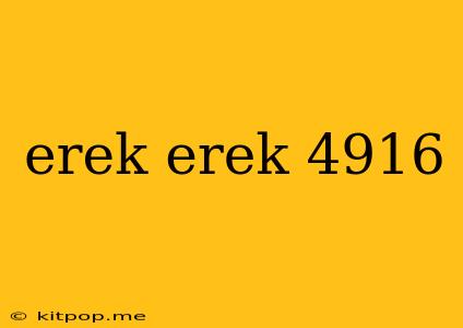 Erek Erek 4916