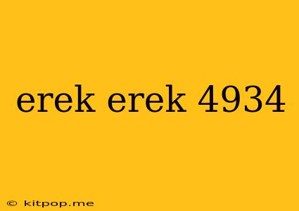 Erek Erek 4934