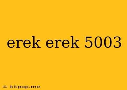 Erek Erek 5003