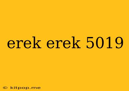 Erek Erek 5019