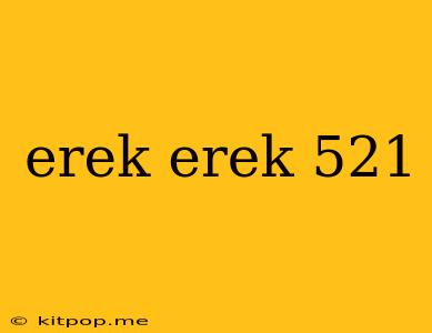 Erek Erek 521