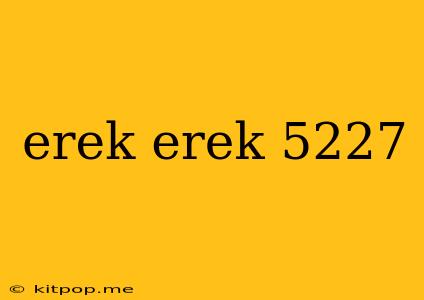 Erek Erek 5227