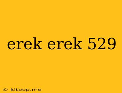 Erek Erek 529