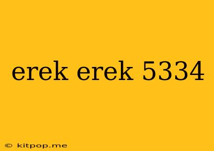 Erek Erek 5334