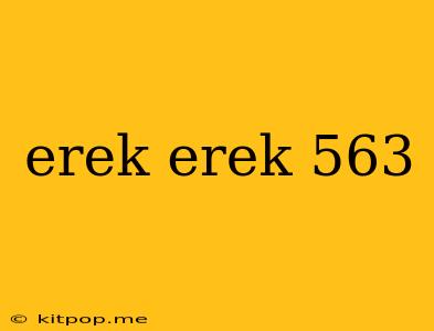 Erek Erek 563