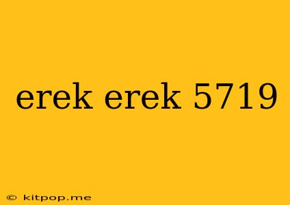 Erek Erek 5719