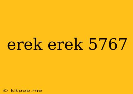 Erek Erek 5767