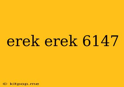 Erek Erek 6147