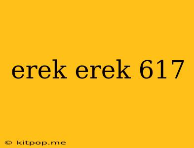 Erek Erek 617