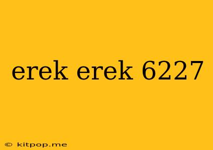 Erek Erek 6227