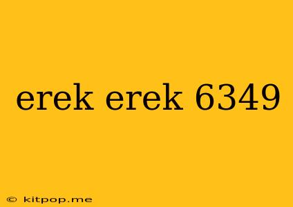 Erek Erek 6349