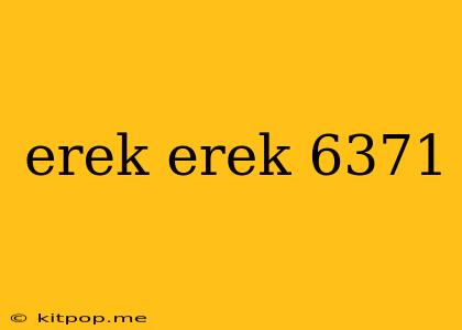 Erek Erek 6371