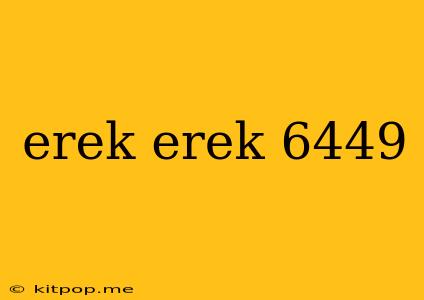 Erek Erek 6449