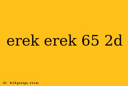 Erek Erek 65 2d