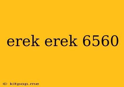 Erek Erek 6560