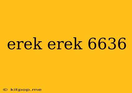 Erek Erek 6636