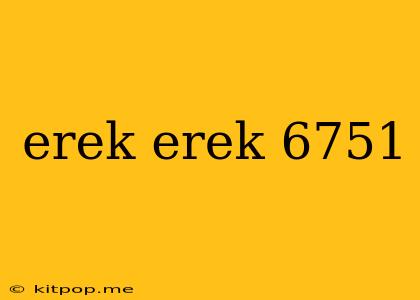 Erek Erek 6751