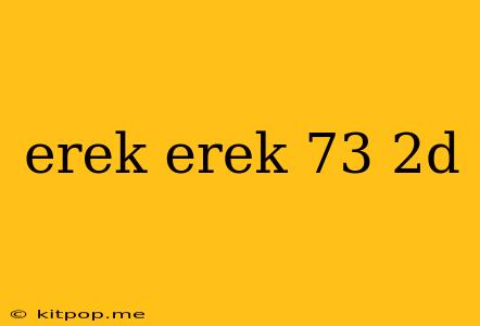 Erek Erek 73 2d