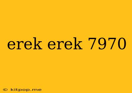 Erek Erek 7970