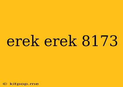 Erek Erek 8173