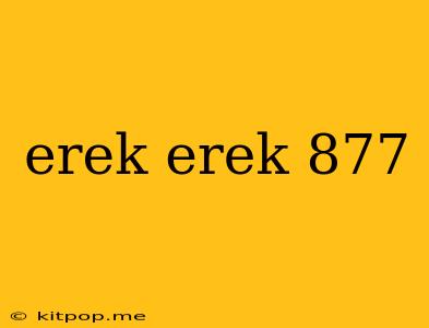 Erek Erek 877