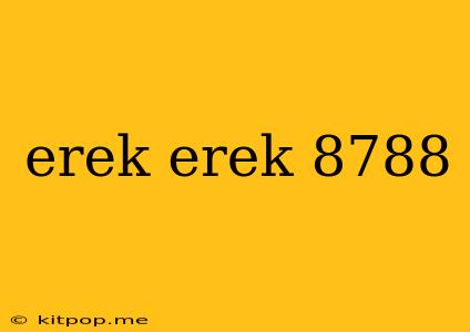 Erek Erek 8788