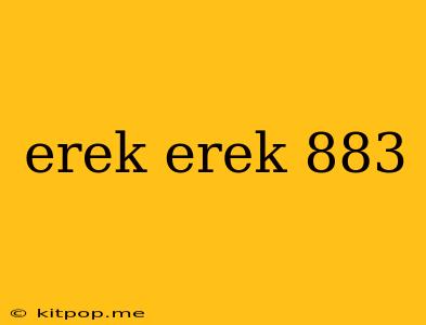 Erek Erek 883