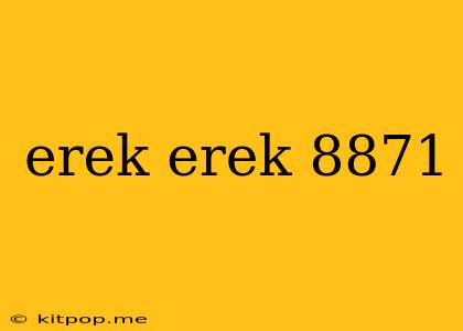 Erek Erek 8871