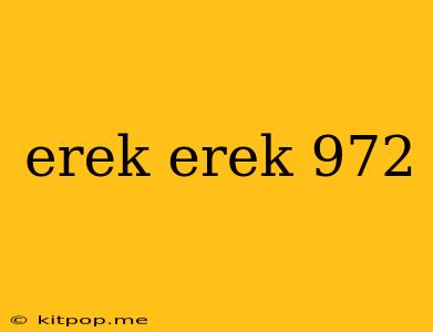 Erek Erek 972