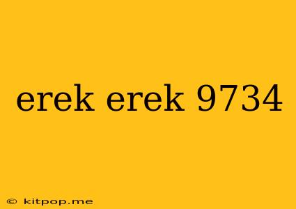 Erek Erek 9734