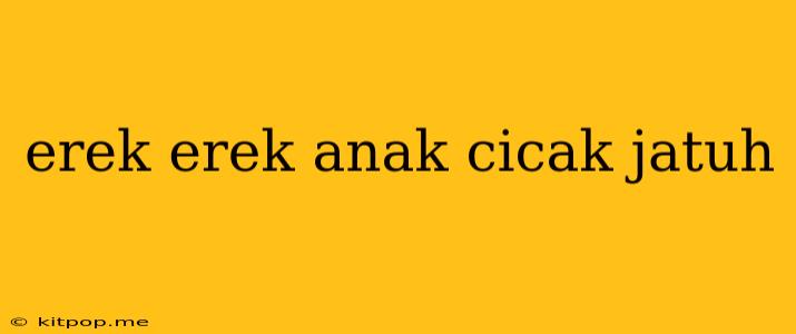 Erek Erek Anak Cicak Jatuh