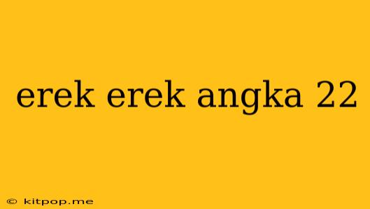 Erek Erek Angka 22