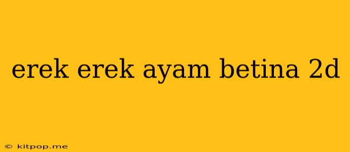 Erek Erek Ayam Betina 2d