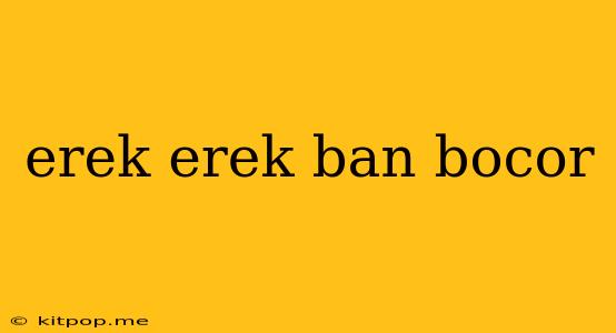 Erek Erek Ban Bocor