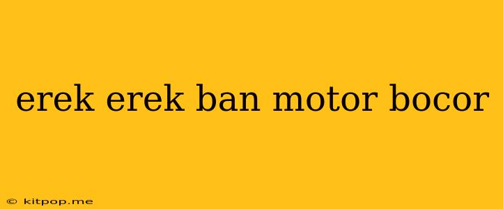 Erek Erek Ban Motor Bocor