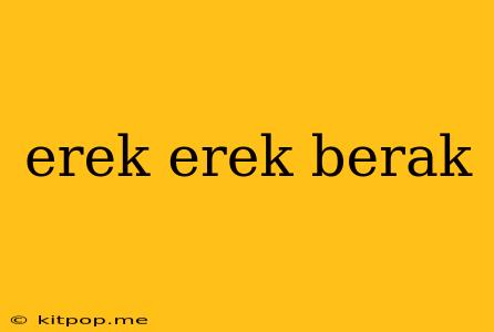 Erek Erek Berak