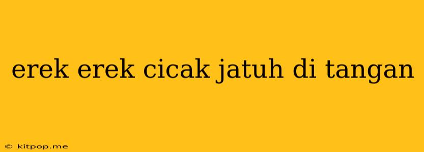 Erek Erek Cicak Jatuh Di Tangan