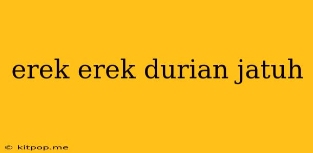 Erek Erek Durian Jatuh