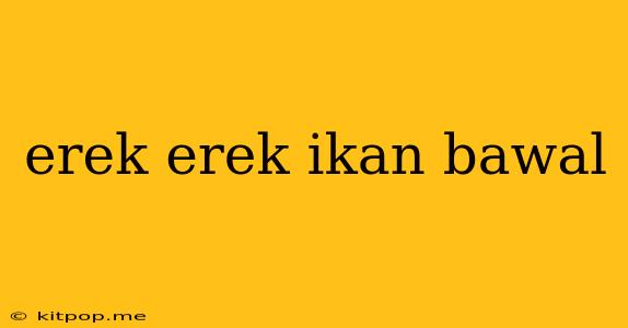 Erek Erek Ikan Bawal