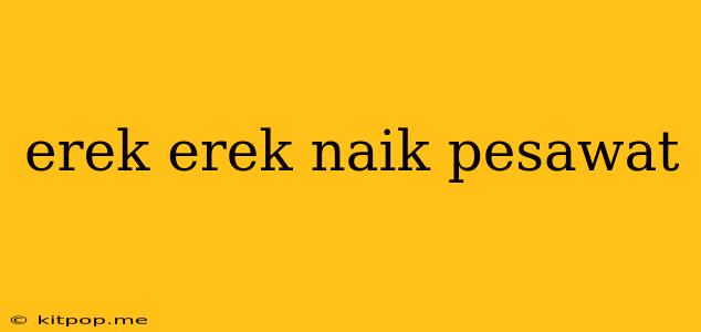 Erek Erek Naik Pesawat