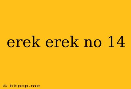 Erek Erek No 14