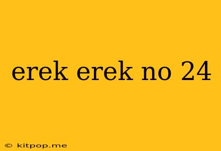 Erek Erek No 24