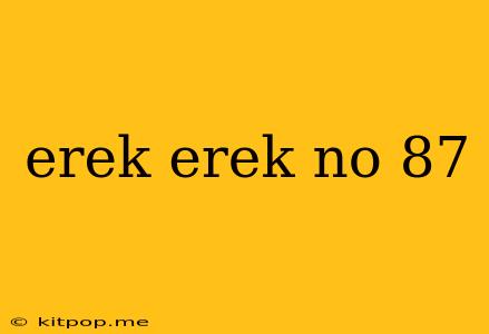 Erek Erek No 87