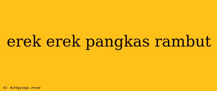 Erek Erek Pangkas Rambut