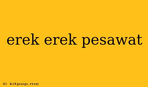 Erek Erek Pesawat